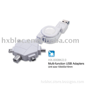USB Cable with multi-function adapters